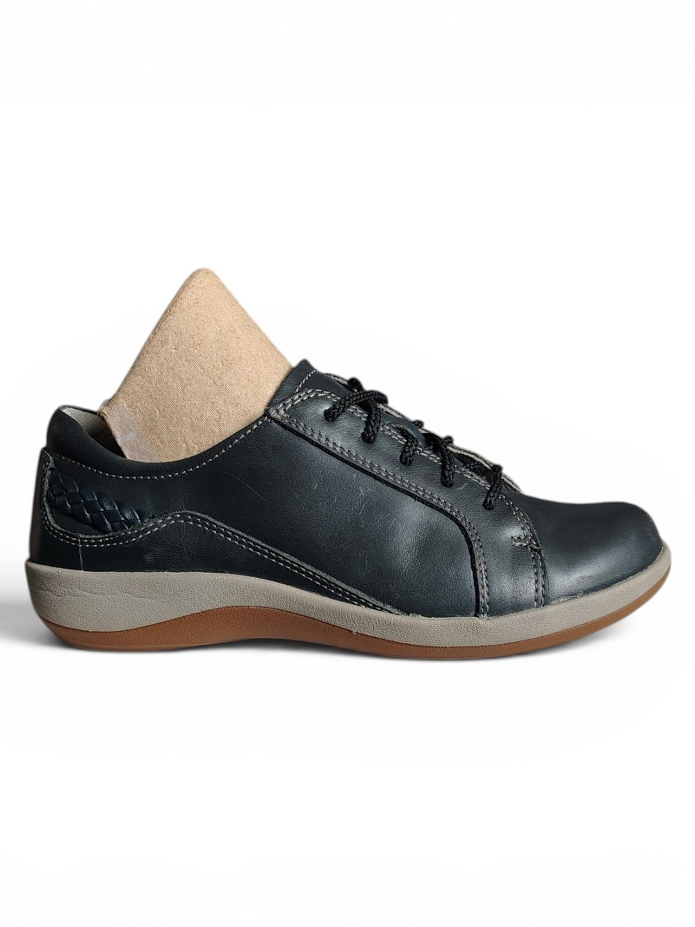 AETREX Dana Oxfords Shoes Women’s Size 6-6.5 Navy Leather Lace Up Orthotic